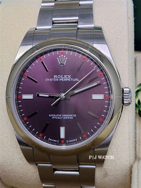 rolex oyster perpetual red grape dial